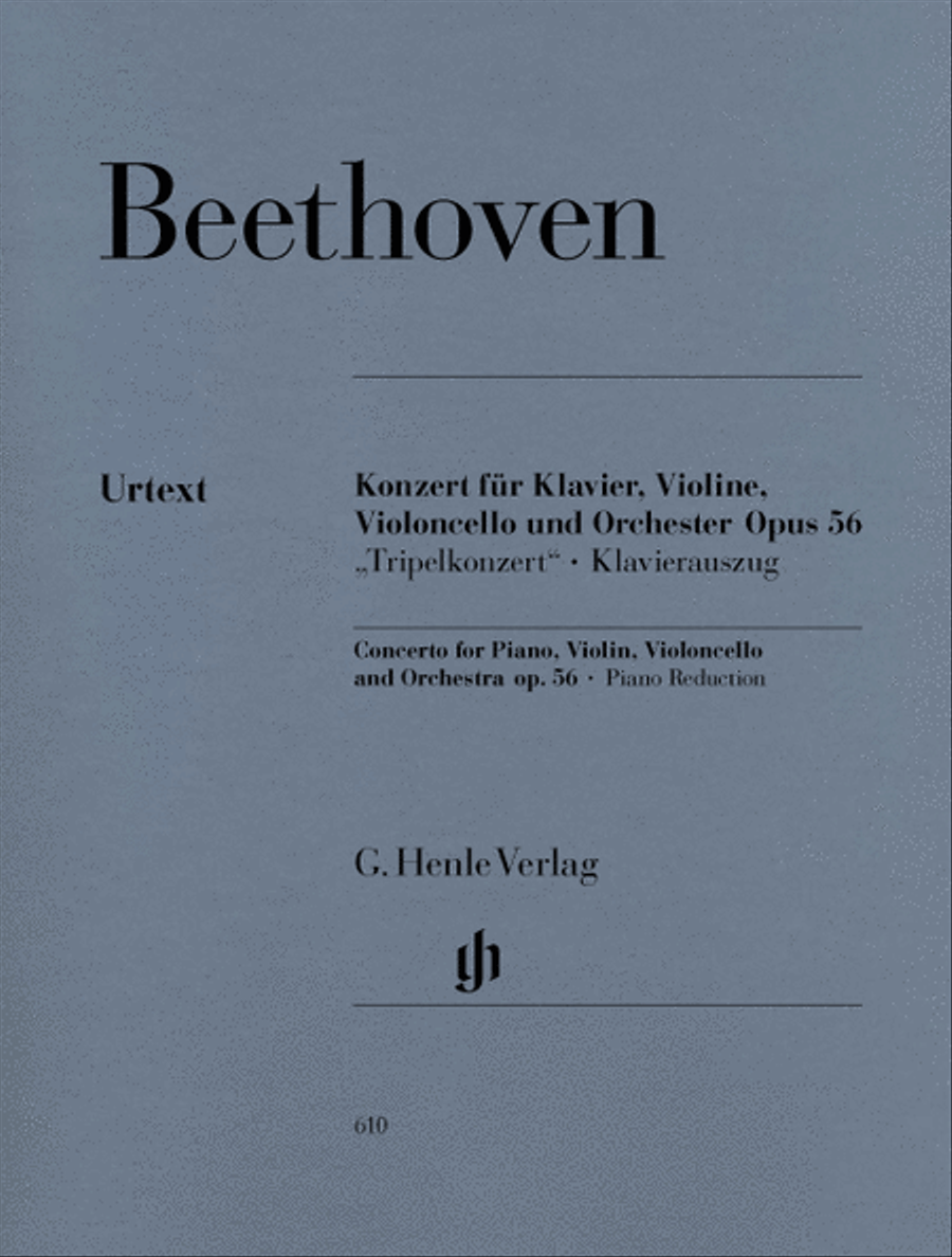 Concerto C major for Piano, Violin, Violoncello and Orchestra [Triple Concerto] op. 56