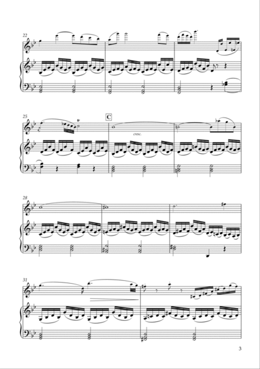 'Largo e cantabile' from 'How Do You Do' Op.33-5, Hob.III:41 for Violin & Piano Violin scores gallery preview page 3