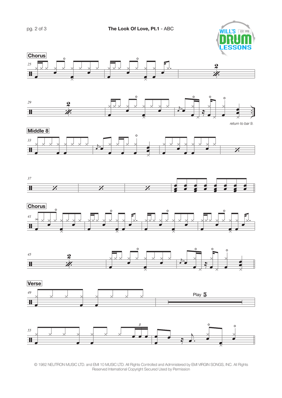 The Look Of Love Drum Set scores gallery preview page 2