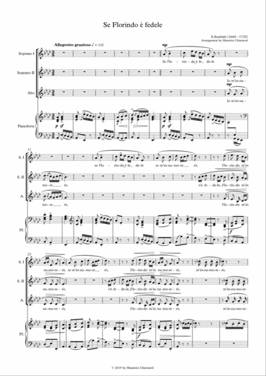Se Florindo è fedele Se Florindo è fedele SSA scores gallery preview page 1