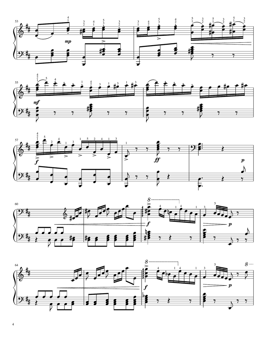 La Campanella - Rondo à la Clochette - For Piano Solo (Advanced) Piano Solo scores gallery preview page 4