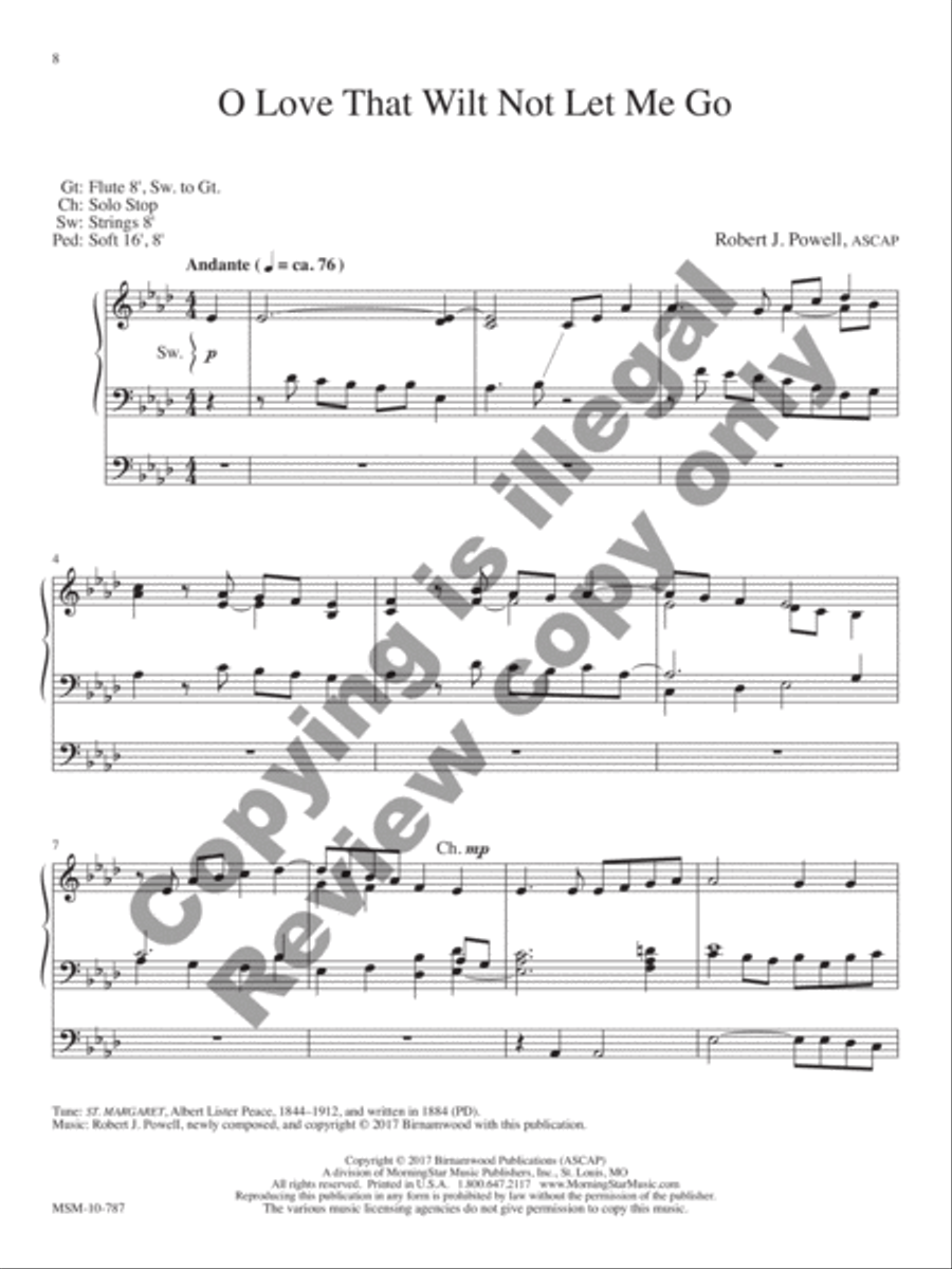 Prayerful Preludes, Set 9 Organ scores gallery preview page 11