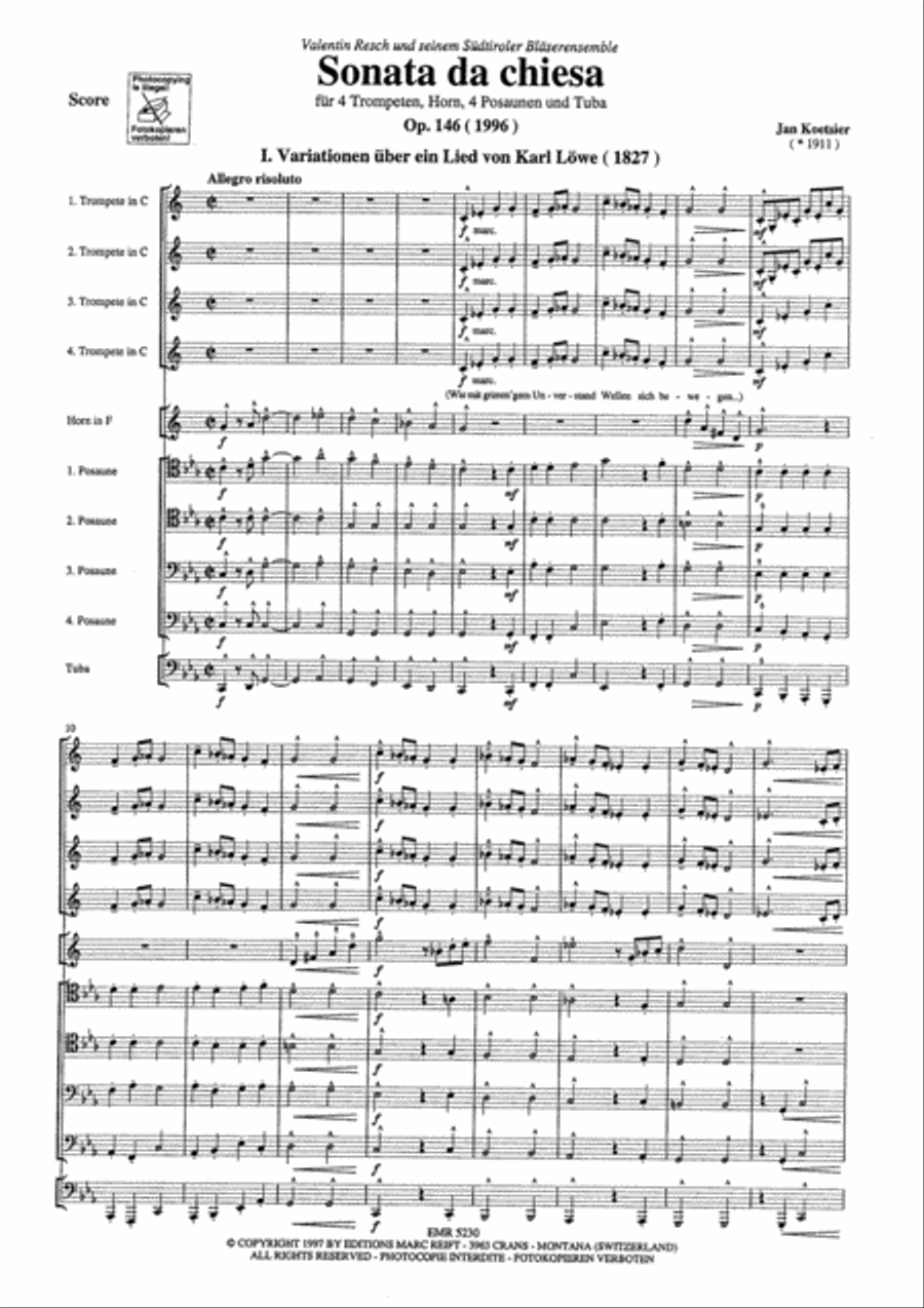 Sonata da chiesa Sonata da chiesa Brass Ensemble scores gallery preview page 3