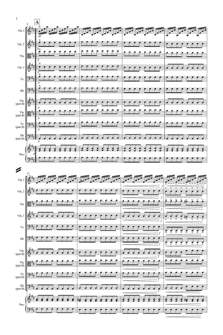 Zadok the Priest for Beginner and Advanced String Orchestra String Orchestra scores gallery preview page 2