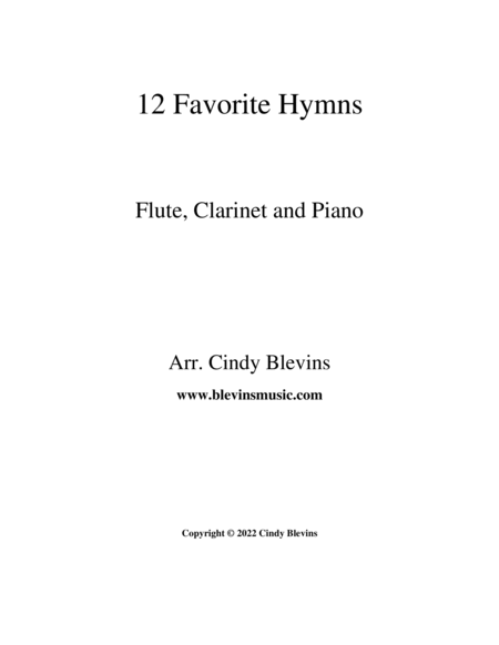 12 Favorite Hymns, Flute, Clarinet and Piano image number null