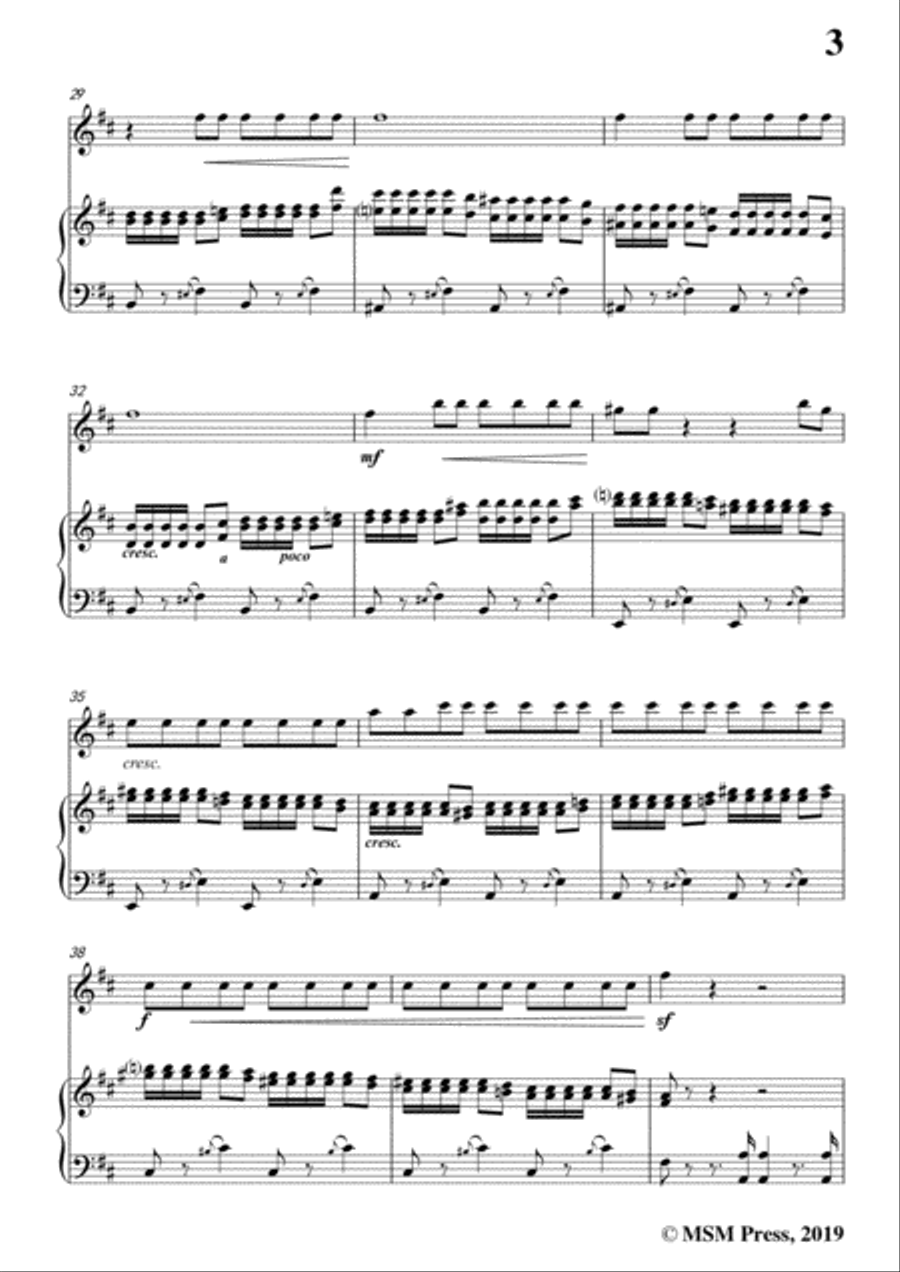 Rossini-La calunnia,for Flute and Piano Flute Solo scores gallery preview page 5