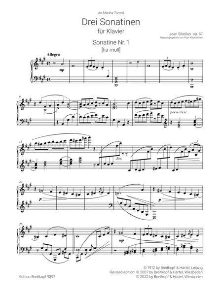 3 Sonatinas Op. 67