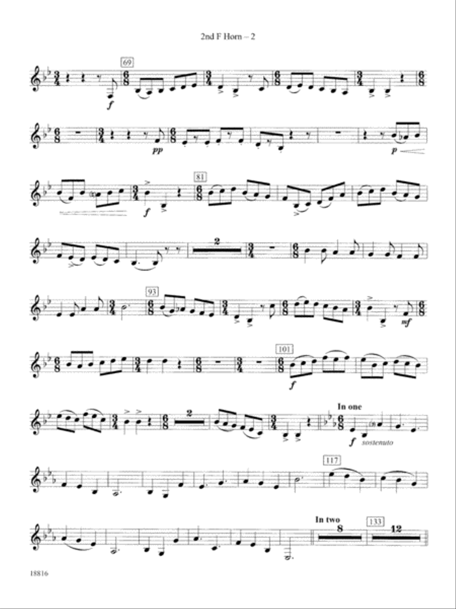 Canarios Fantasia: 2nd F Horn Concert Band scores gallery preview page 2