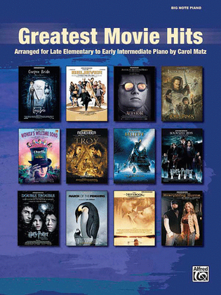 Book cover for Greatest Movie Hits (Big Note Piano)
