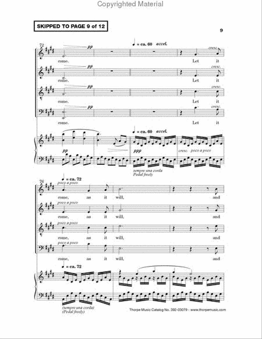 Let Evening Come Let Evening Come 4-Part scores gallery preview page 6