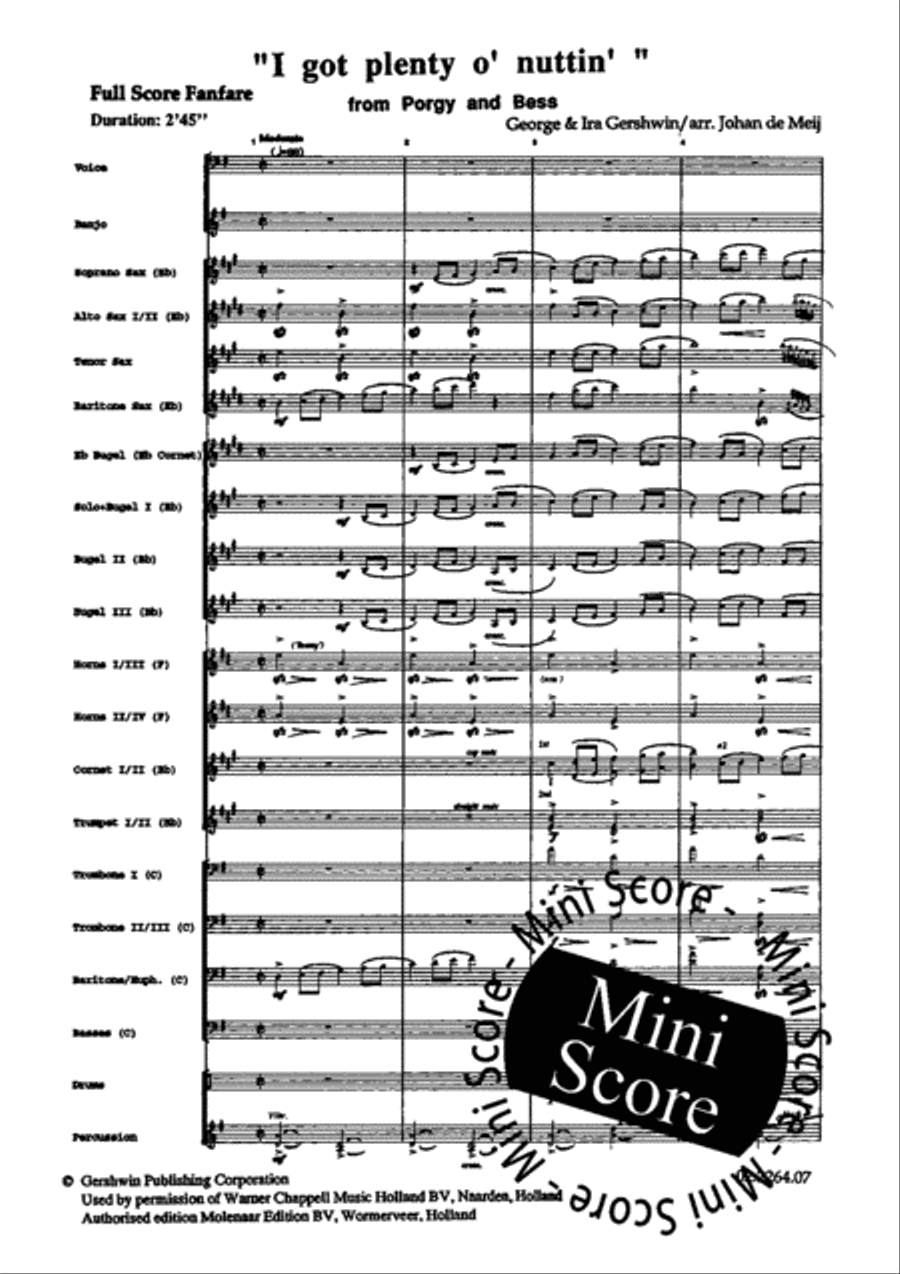 Two Songs from Porgy and Bess Fanfare Band scores gallery preview page 21