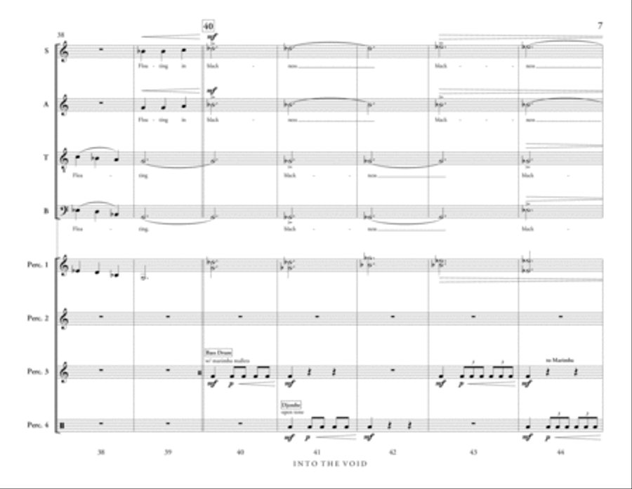 Into the Void (percussion ensemble) Choir scores gallery preview page 8