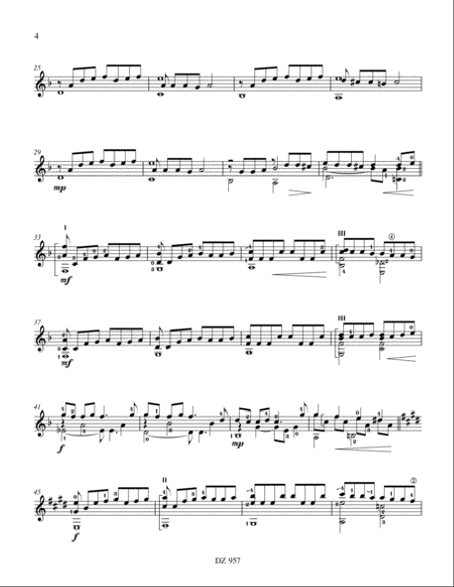 Color sepia Classical Guitar scores gallery preview page 4