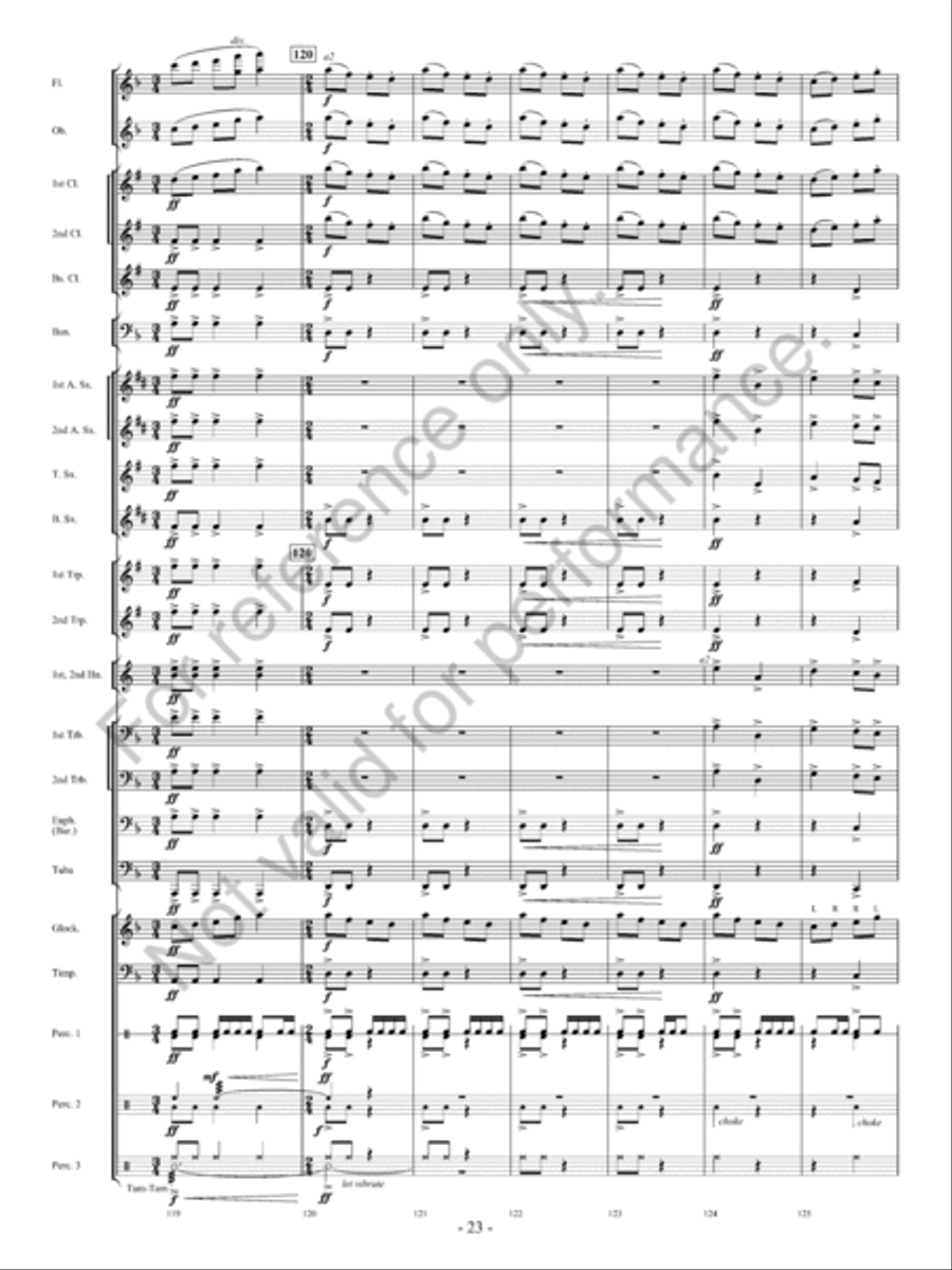 Avalanche! Avalanche! Concert Band scores gallery preview page 24
