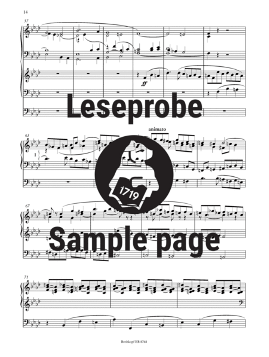 6 Sonatas Op. 65 Organ scores gallery preview page 5