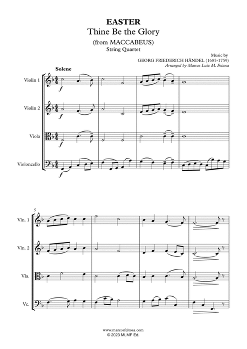 Thine Be the Glory (Maccabeus) - String Quartet image number null