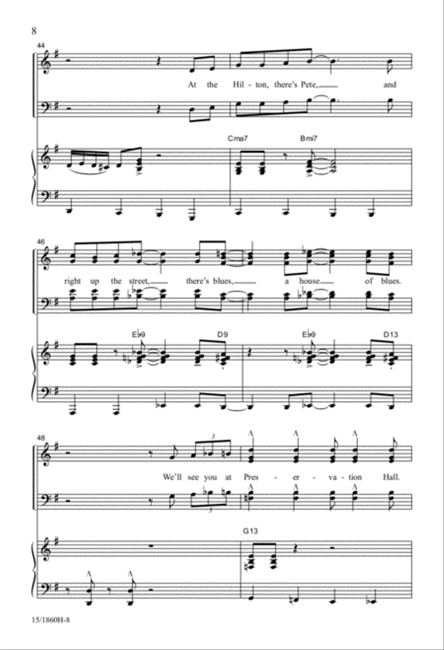 City of Jazz 4-Part scores gallery preview page 8