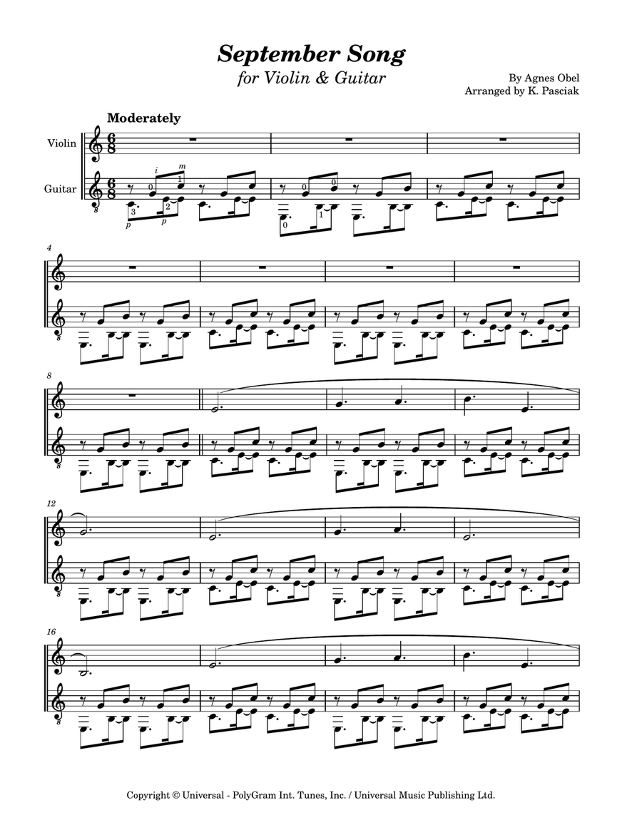 September Song String Duet scores gallery preview page 3