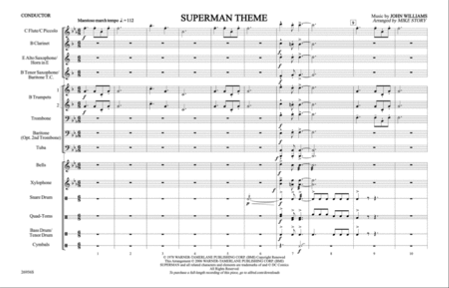 Superman Theme Marching Band scores gallery preview page 10