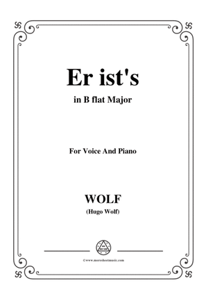 Book cover for Wolf-Er ist's in B flat Major,for Voice and Piano
