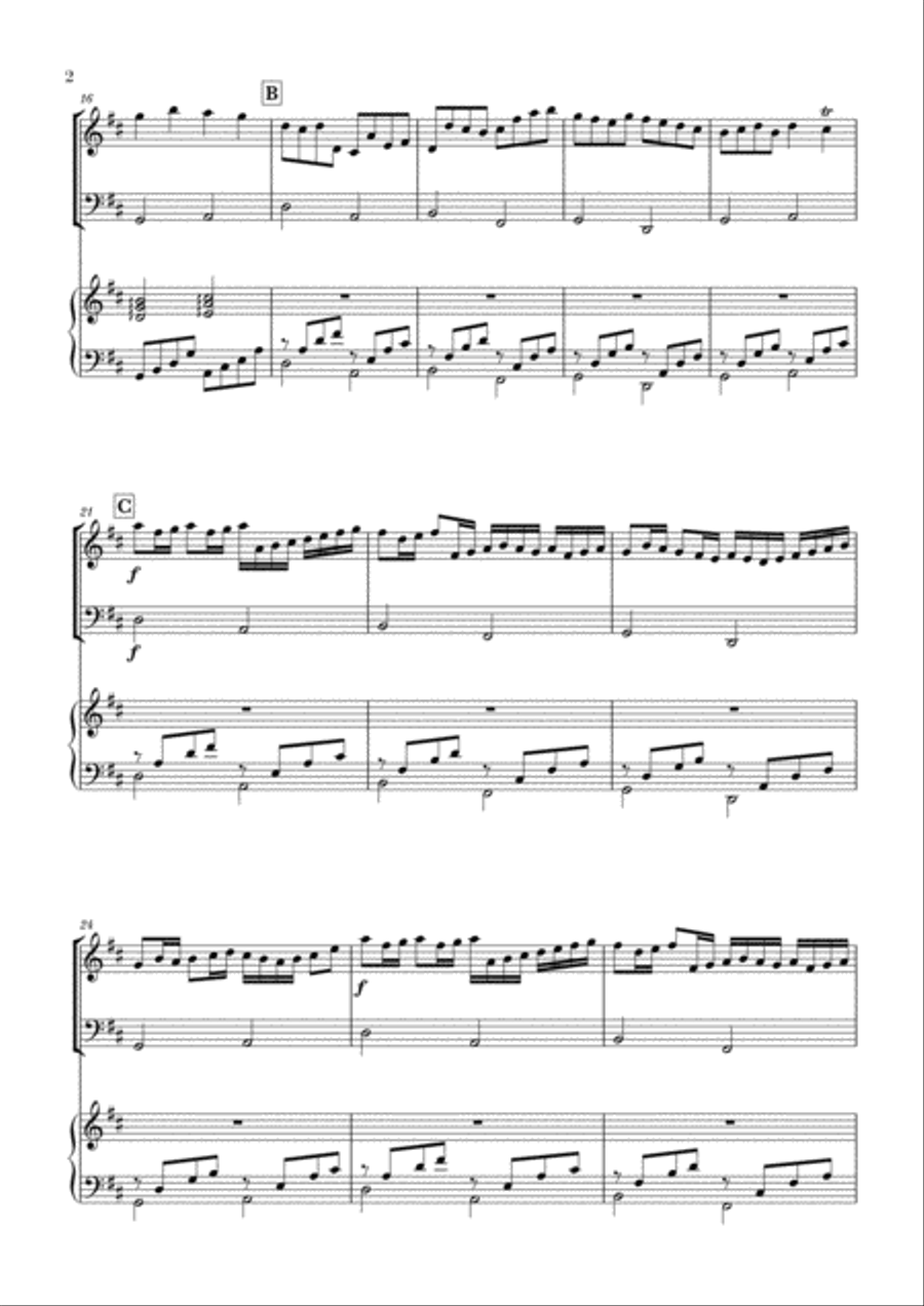 Canon in D for Oboe, Cello and Piano Small Ensemble scores gallery preview page 2