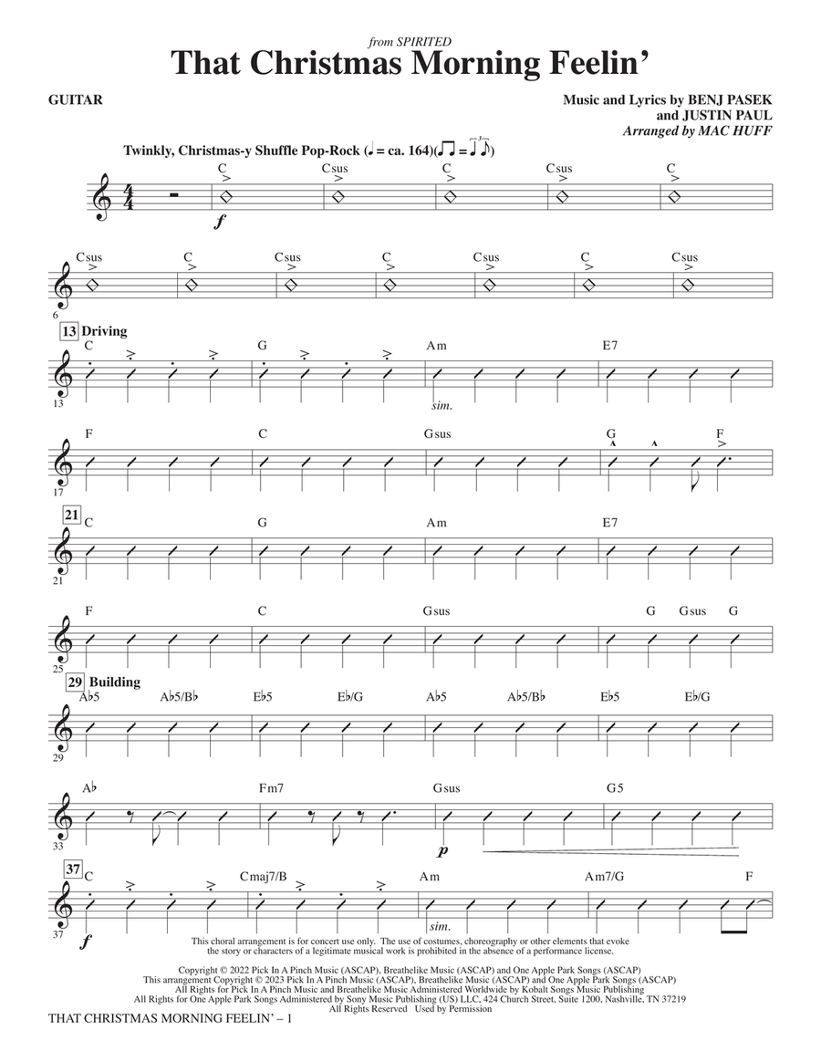That Christmas Morning Feelin' (arr. Mac Huff) - Guitar