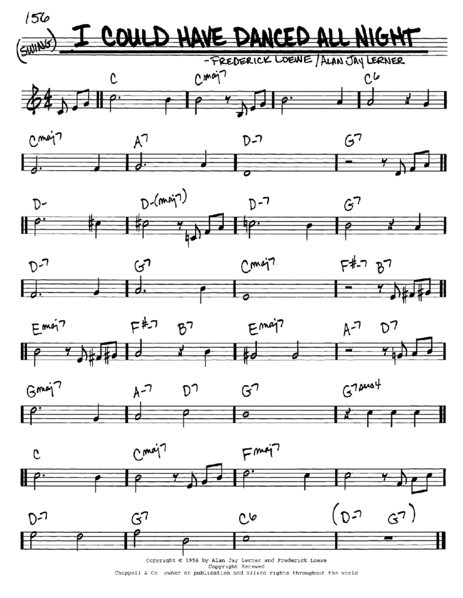 I Could Have Danced All Night C Instrument scores gallery preview page 1