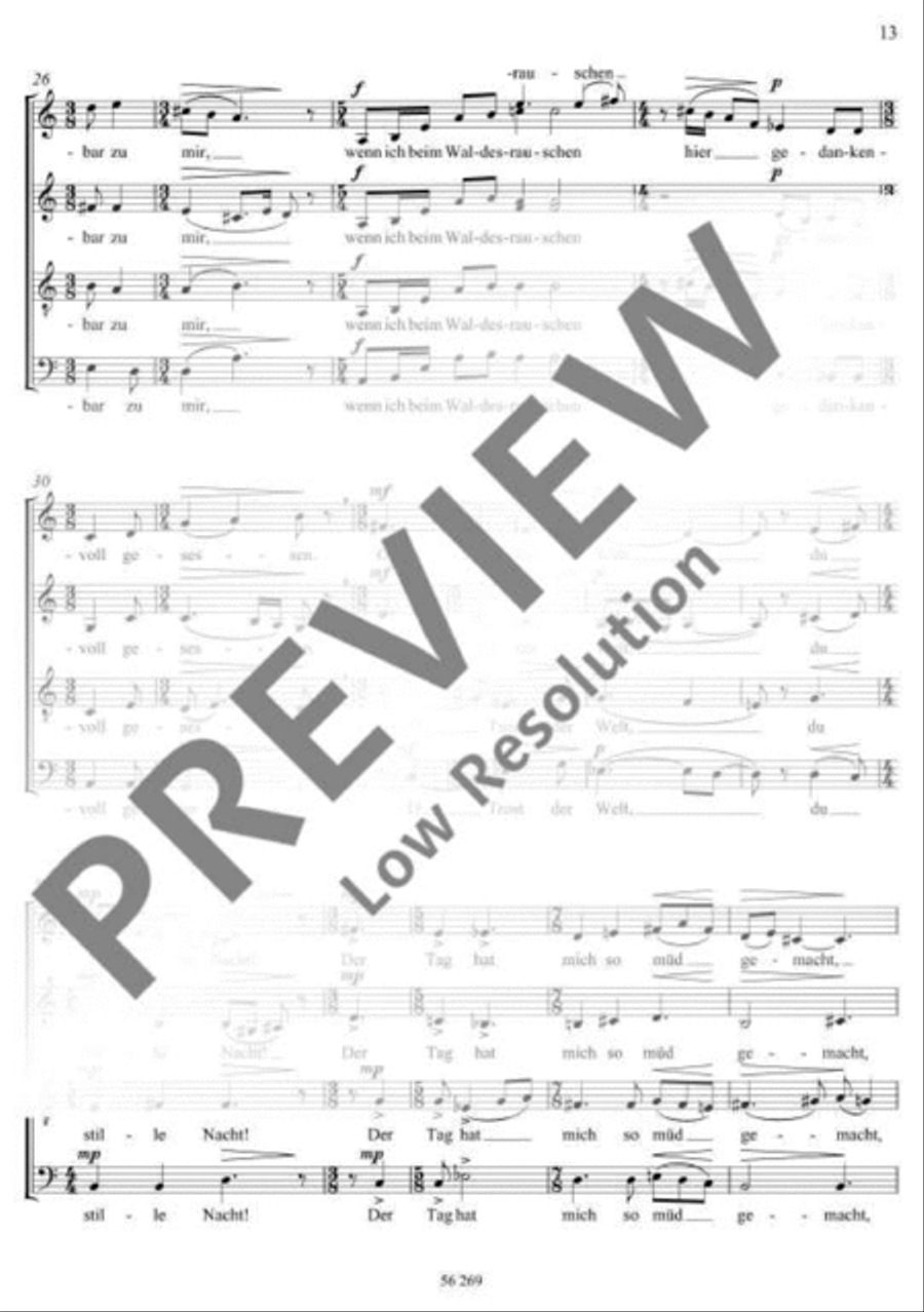 Sechs Eichendorff-Gesänge Mixed Choir scores gallery preview page 14