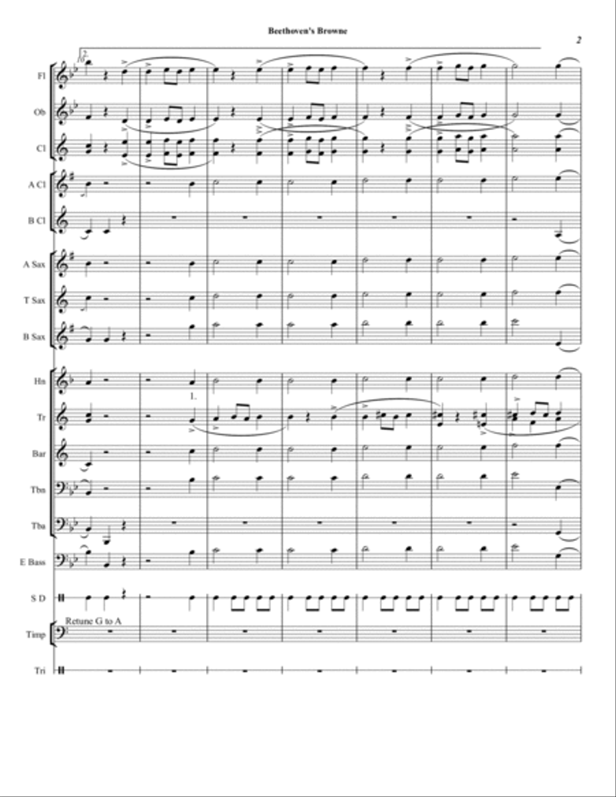 Beethoven’s Browne Concert Band scores gallery preview page 3