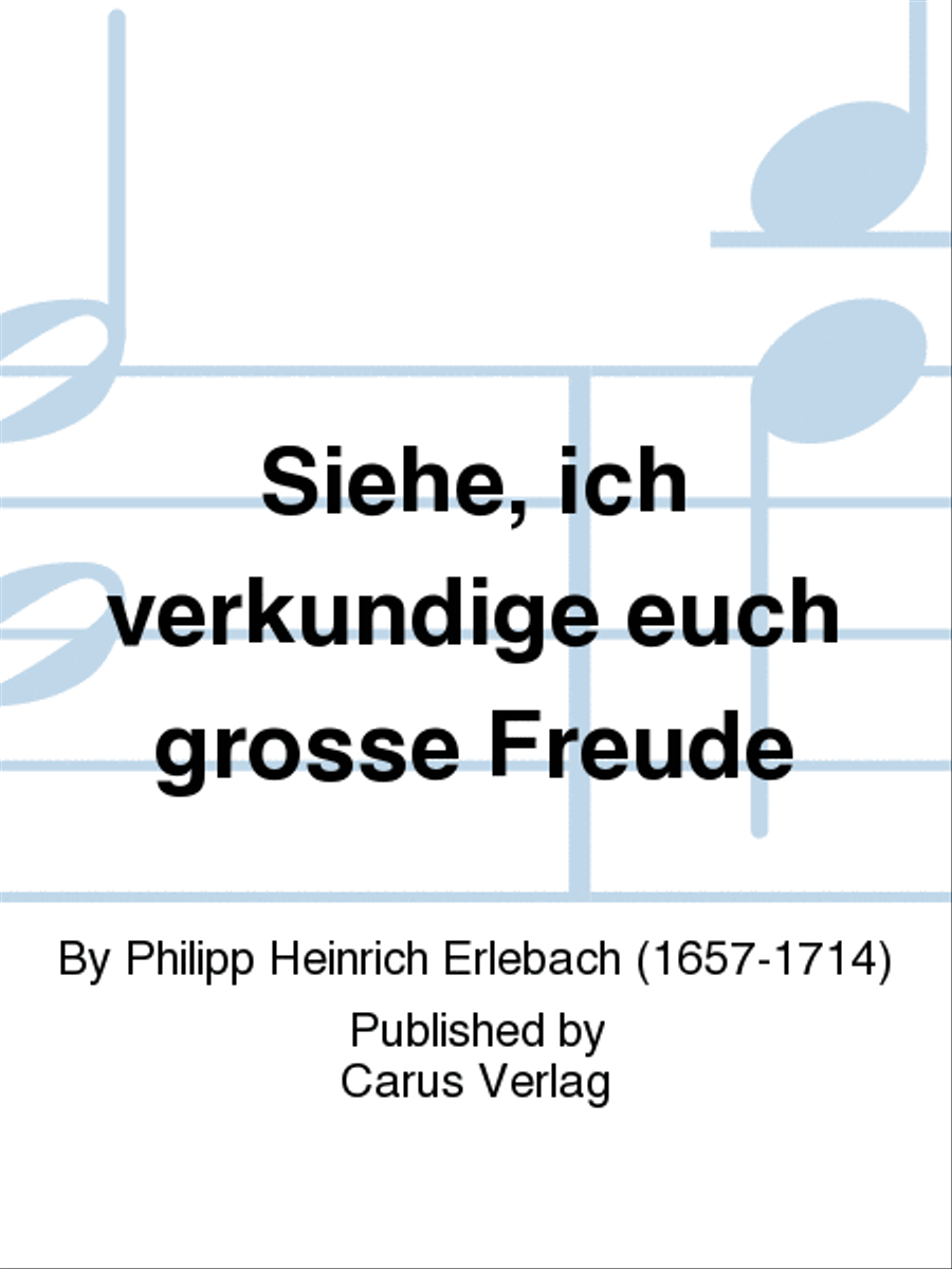 Siehe, ich verkundige euch grosse Freude Basso Continuo scores gallery preview page 1