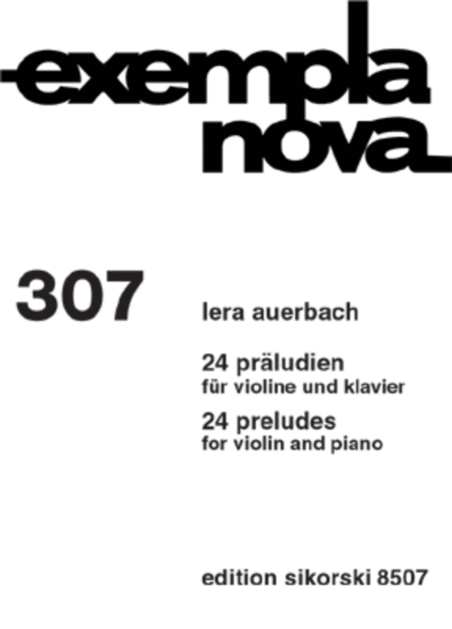 24 Preludes for Violin and Piano Violin Solo scores gallery preview page 1