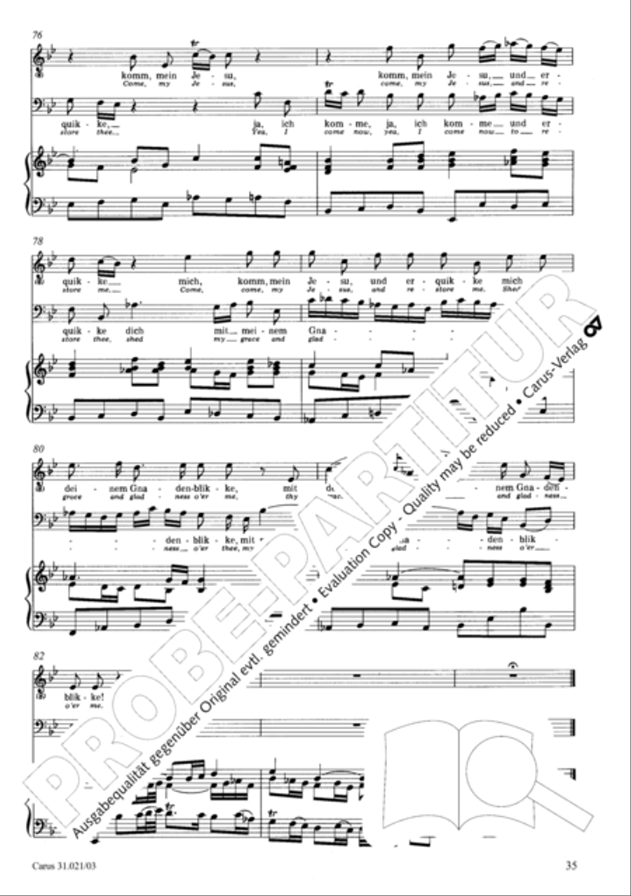 Lord my God, my heart and soul were sore distressed (Ich hatte viel Bekummernis) STB scores gallery preview page 36