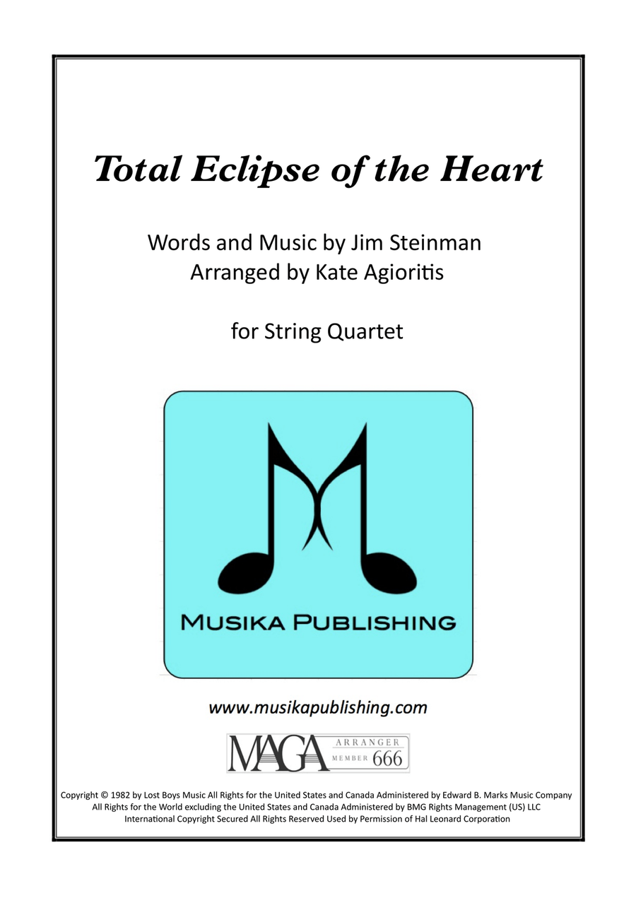 Total Eclipse Of The Heart String Quartet scores gallery preview page 1