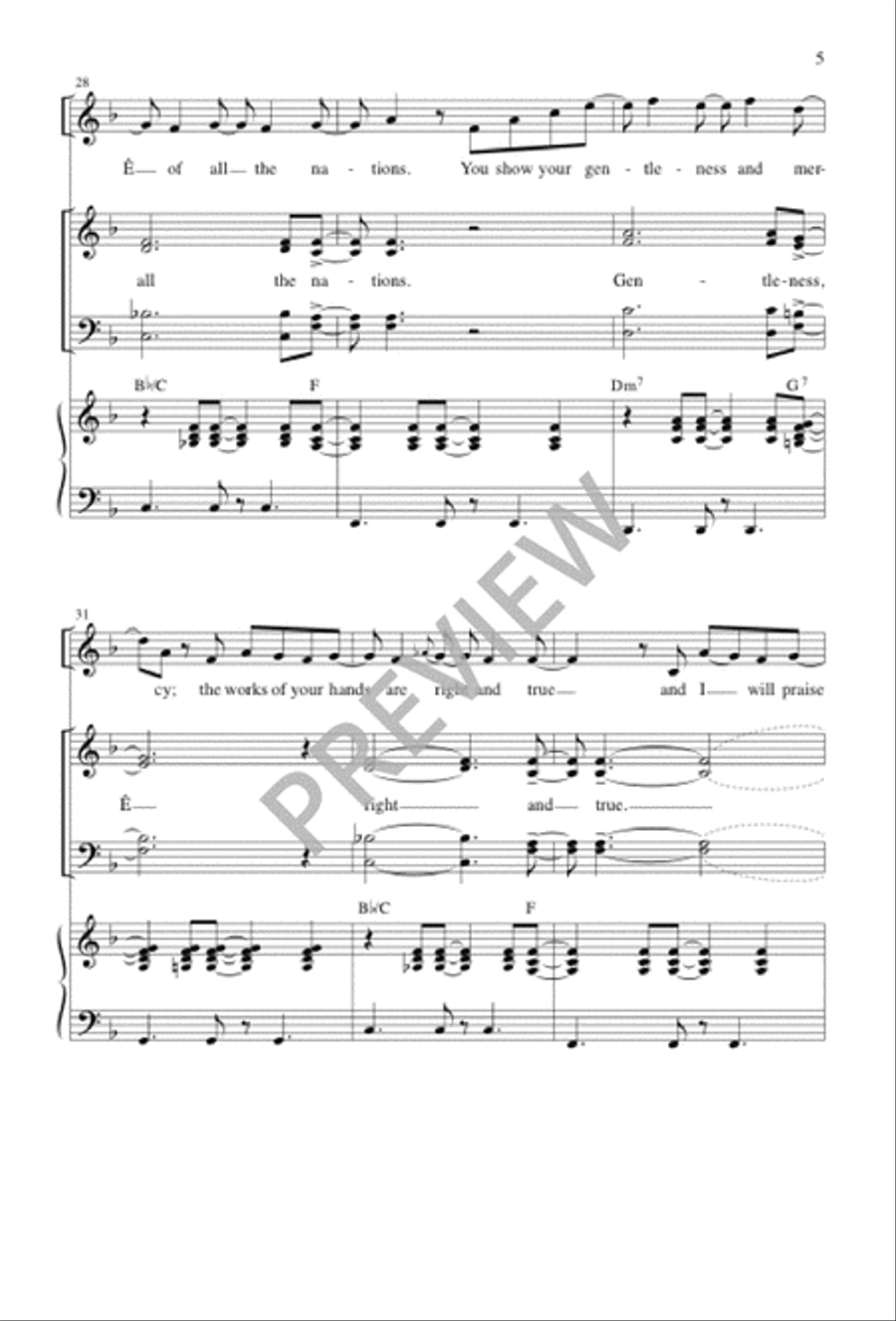 I Will Give Thanks I Will Give Thanks 4-Part scores gallery preview page 6