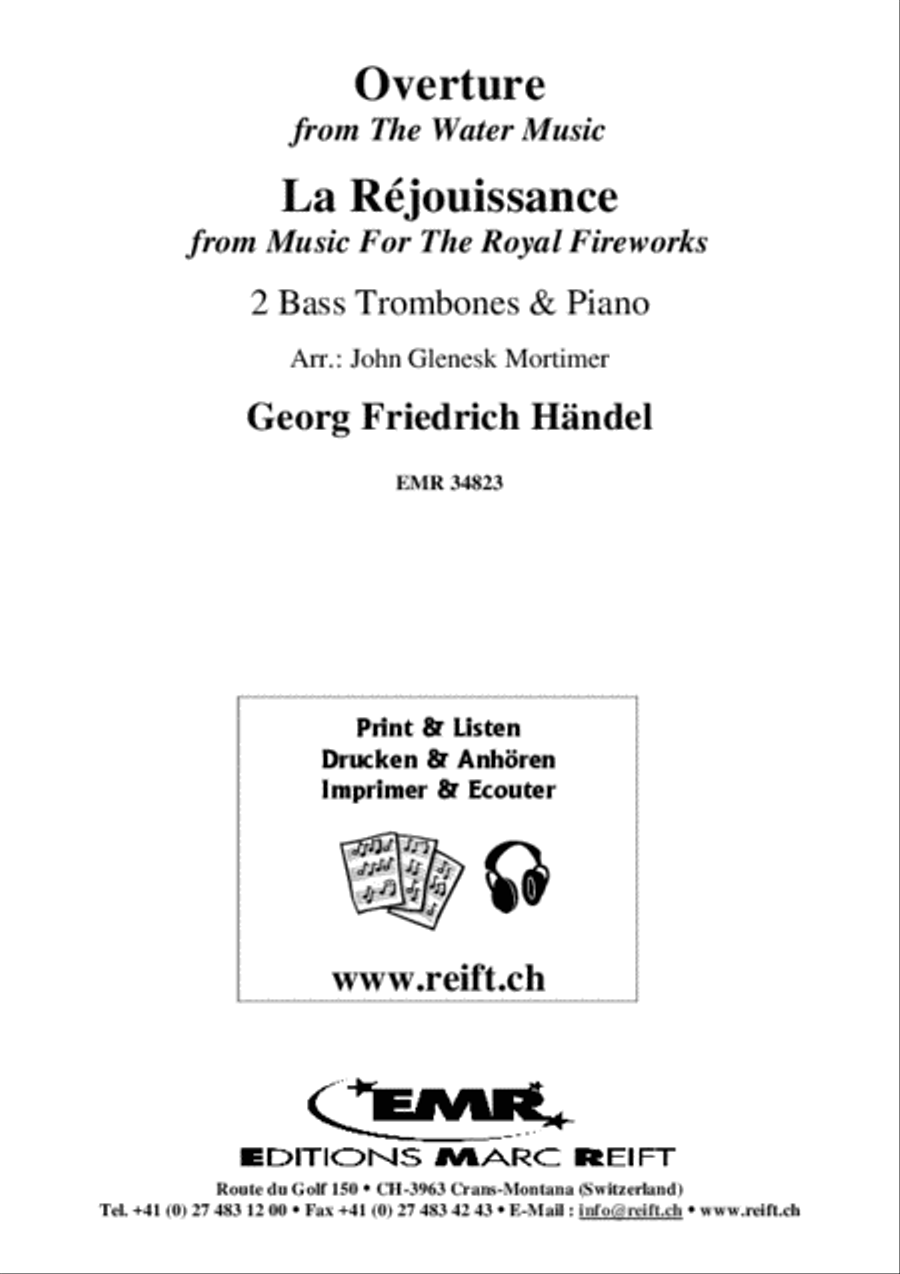 Overture from The Water Music / La Rejouissance from Music For The Royal Fireworks Trombone scores gallery preview page 2