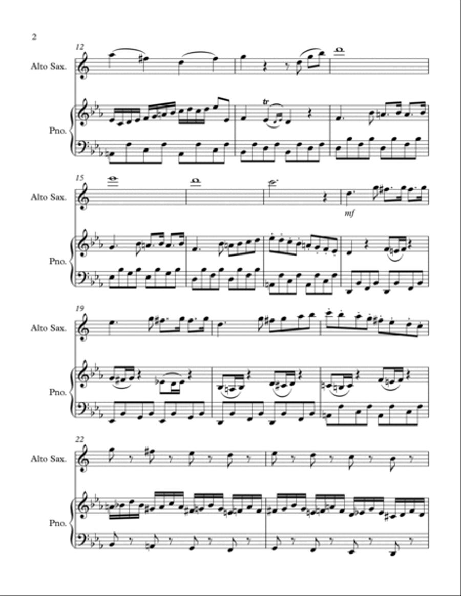Bologne - Violin Sonata No. 1 (for saxophone) Soprano Saxophone scores gallery preview page 4