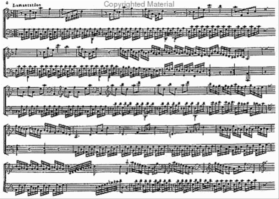 Sonata the Battle of Bergen for harpsichord, fortepiano, organ or harp - 1776 Harp scores gallery preview page 3