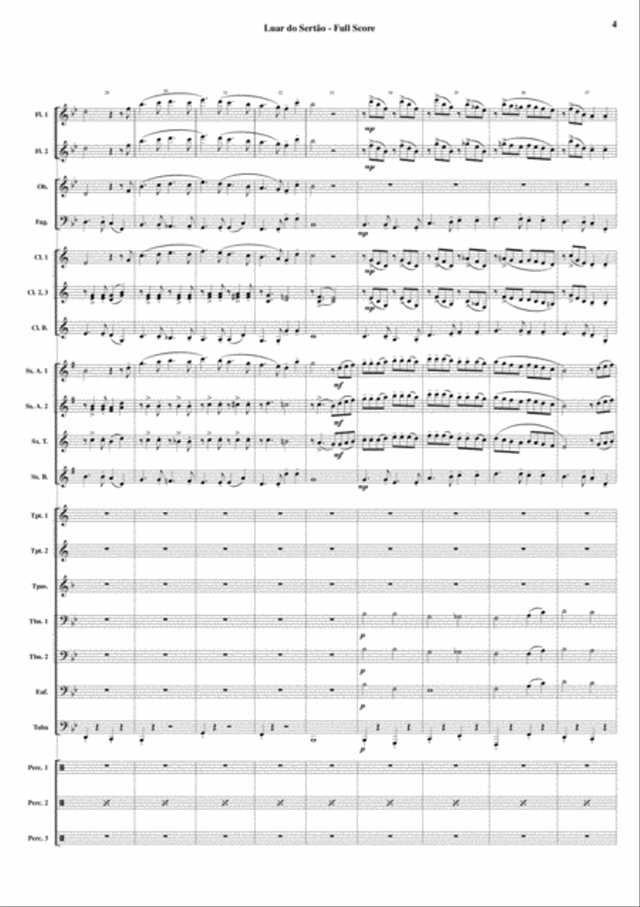 Luar do Sertão (Brazilian Moonlight) - Full Score and Parts Concert Band scores gallery preview page 6