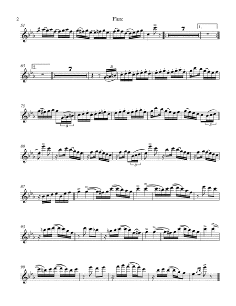 Temptation Rag, by Henry Lodge (1909), arranged for Flute & String Trio Small Ensemble scores gallery preview page 6