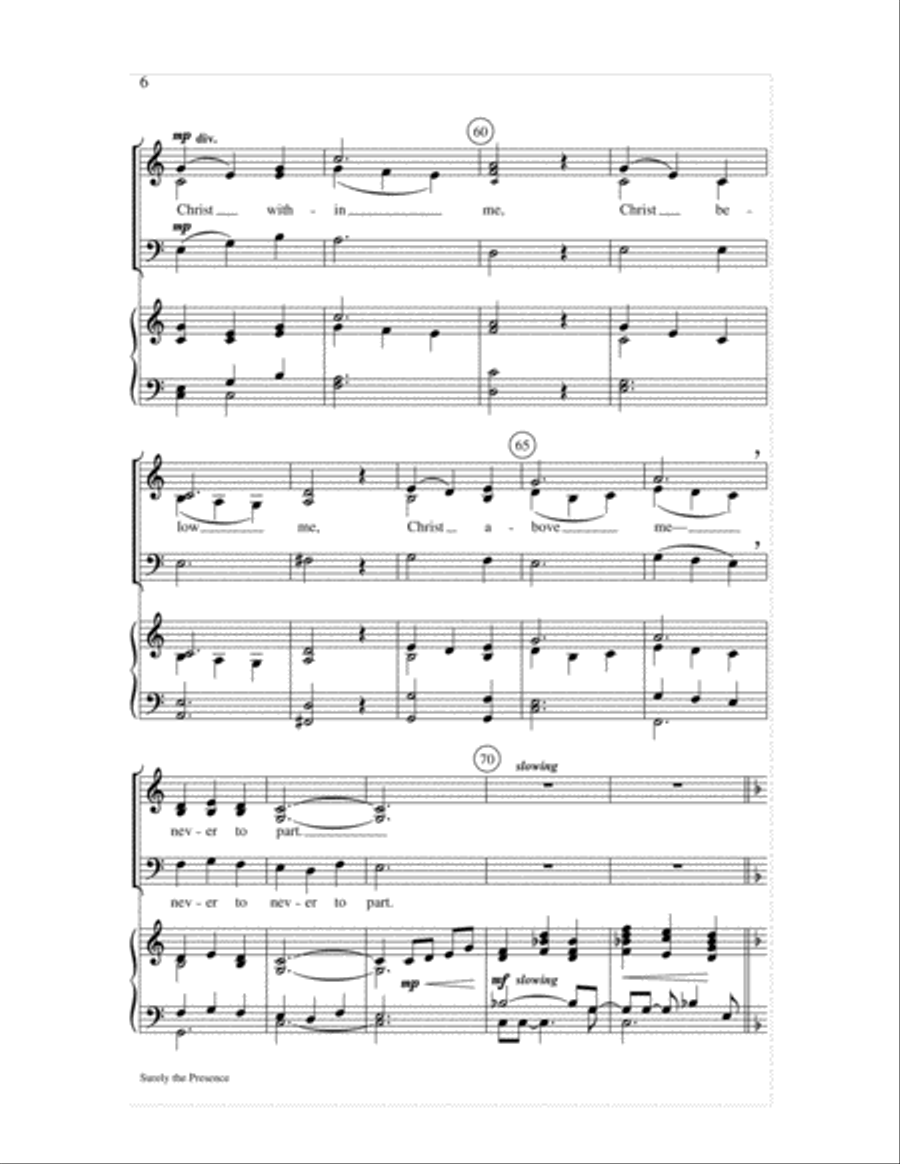 Surely the Presence of the Lord Choir scores gallery preview page 6