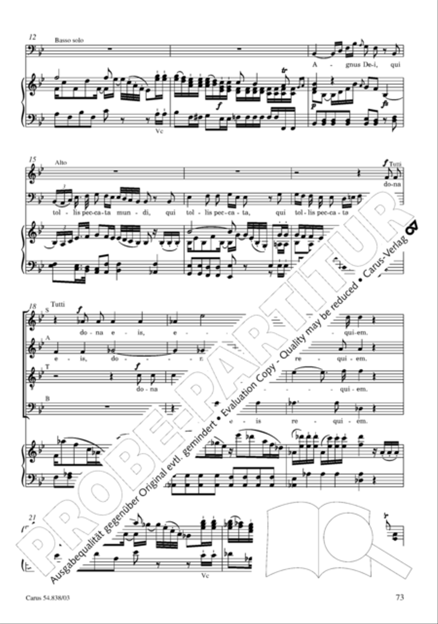 Requiem in B 4-Part scores gallery preview page 78