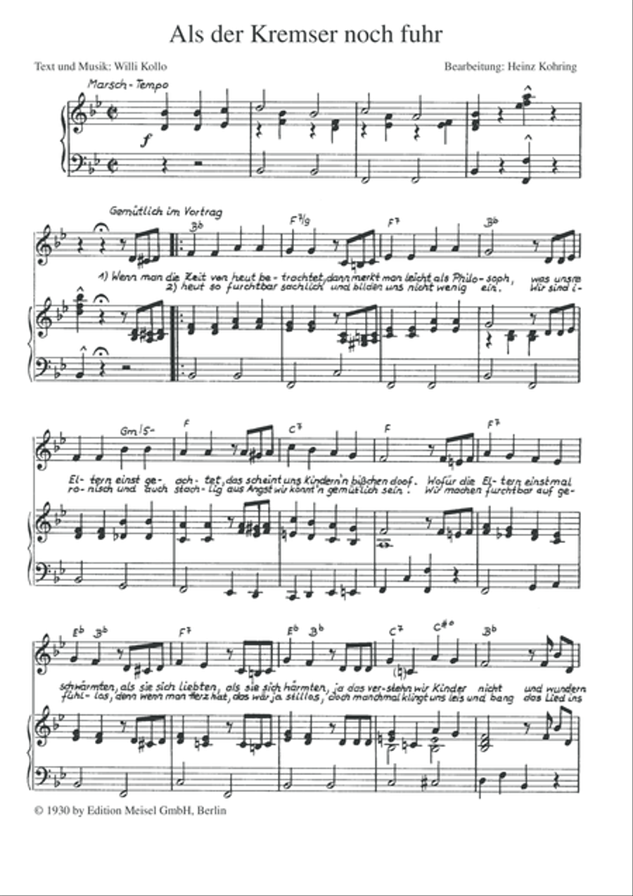 Als der Kremser noch fuhr Voice scores gallery preview page 4