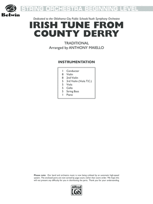 Irish Tune from County Derry: Score
