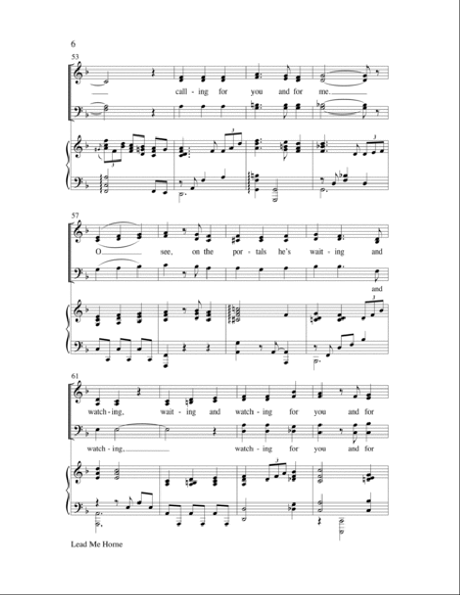 Lead Me Home (Precious Lord, Take My Hand) with Softly and Tenderl-Digital Version Choir scores gallery preview page 6