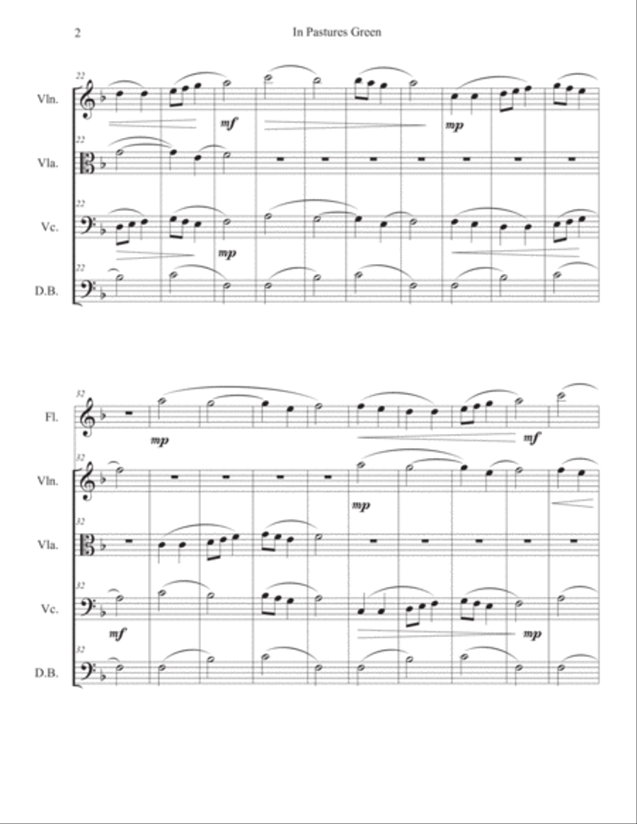 In Pastures Green. Psalm 23. A Cappella scores gallery preview page 4