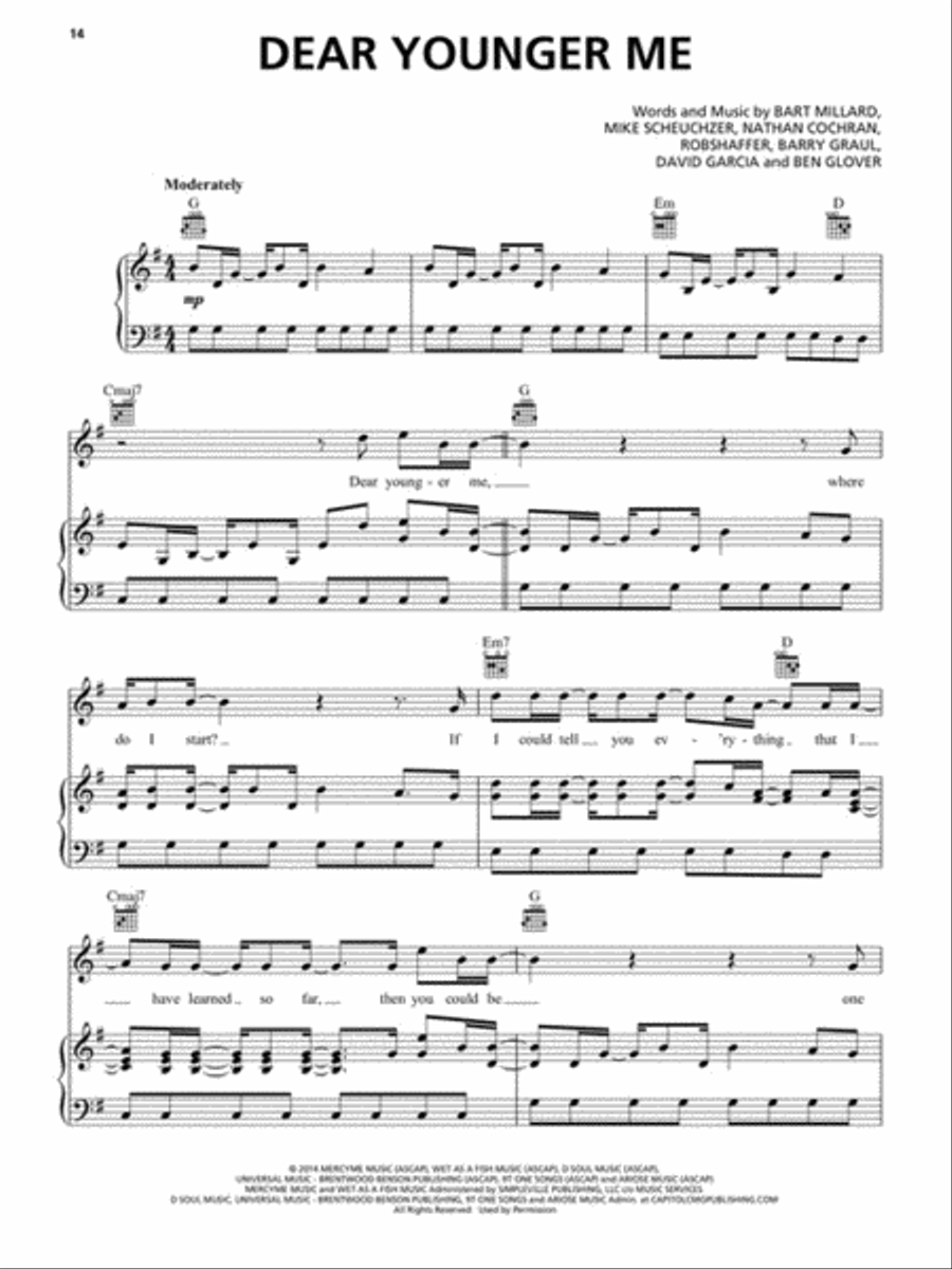 Top Christian Hits 2016-2017 Piano, Vocal, Guitar scores gallery preview page 5