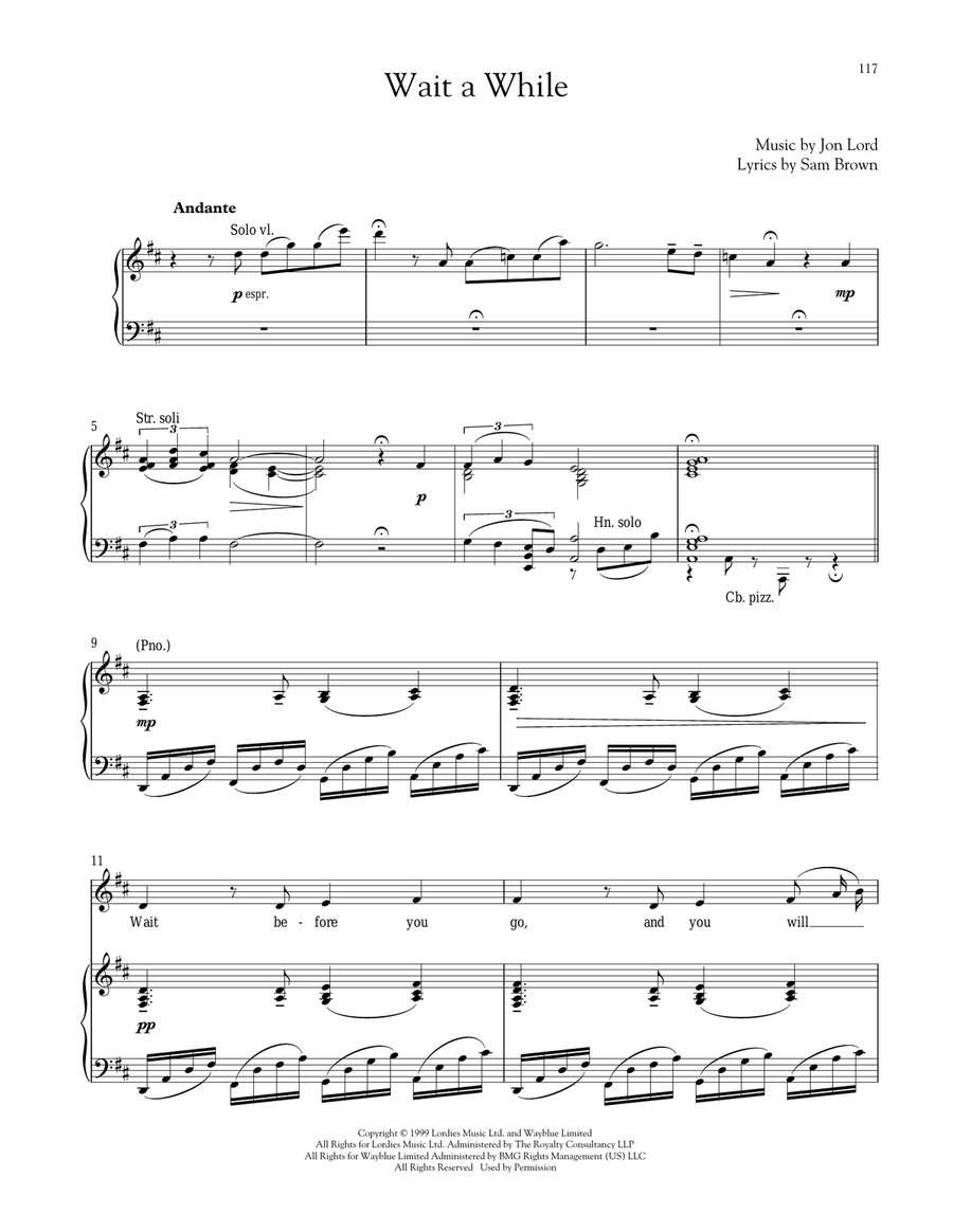 Wait A While Voice scores gallery preview page 1
