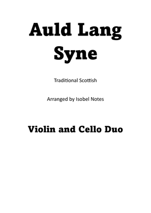 Auld Lang Syne for Violin and Cello Duo