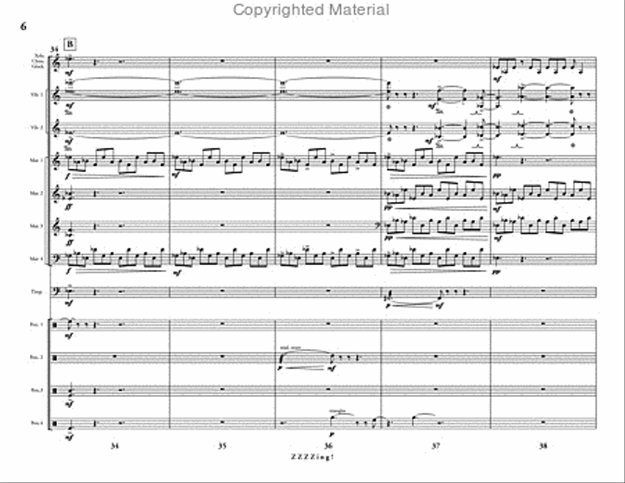 ZZZZing! ZZZZing! Percussion Ensemble scores gallery preview page 7