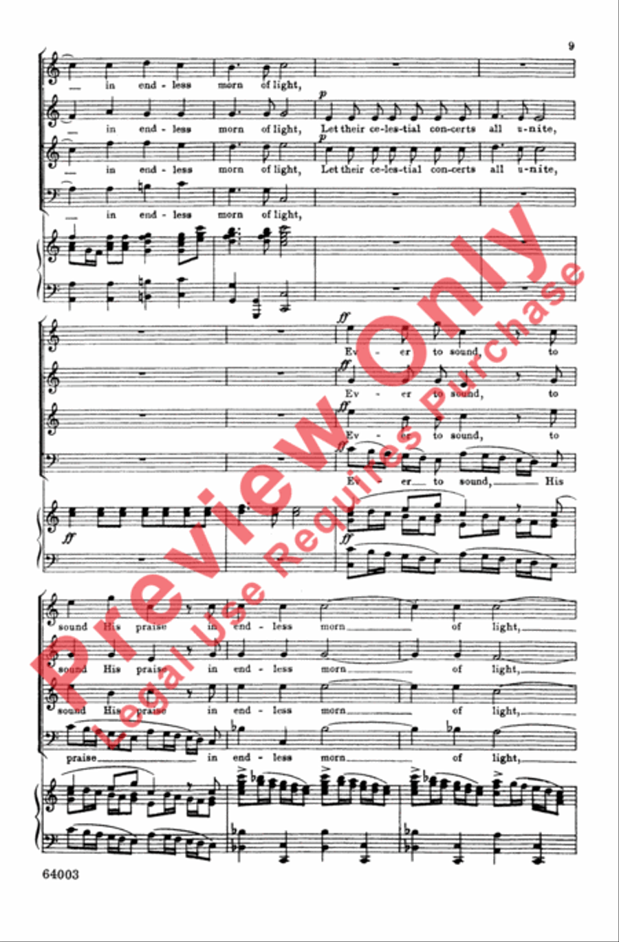 Let Their Celestial Concerts Unite 4-Part scores gallery preview page 8